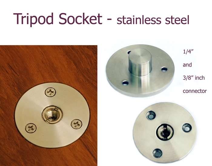 Skink tripod socket/ bush 1/4" 3/8" for Large Format DIY Camera strong